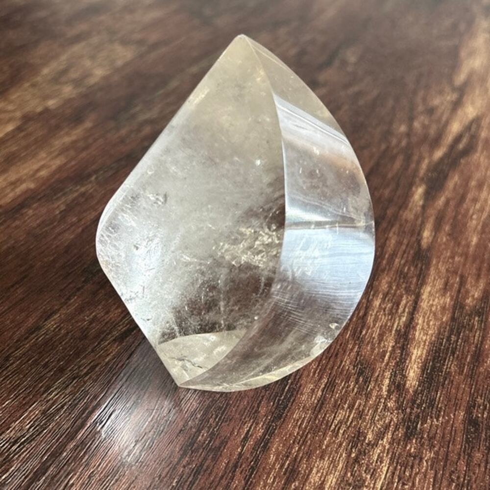 Natural Rutilated Quartz Crystal Point Mineral Specimen Polished Tower